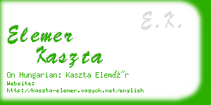 elemer kaszta business card